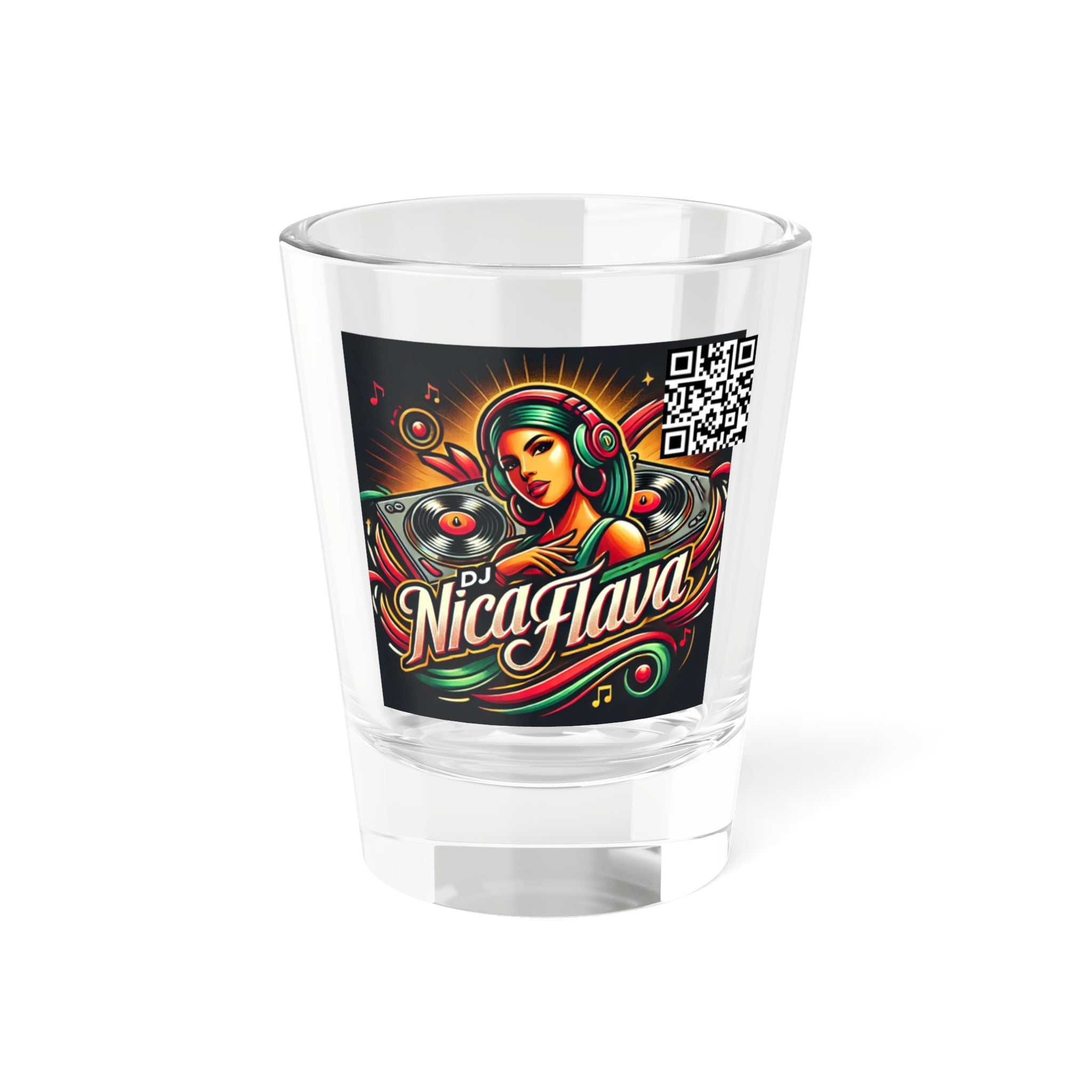 "DJ NicaFlava" Shot Glass, 1.5oz